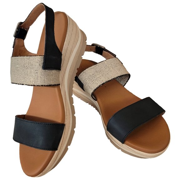 Paula Urban Sandal with Suede - Tan & Negro / Black Size 6.5 Style - 1-8086 - Picture 4 of 4